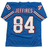 Autographed/Signed Haywood Jeffires Tennessee Retro Light Blue Jersey JSA COA