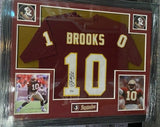 Derrick Brooks Signed Florida State Seminole 35x43 Framed Jersey (Beckett) Tampa