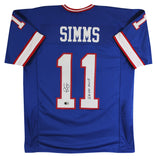 Phil Simms "SB XXI MVP" Authentic Signed Blue Pro Style Jersey BAS Witnessed