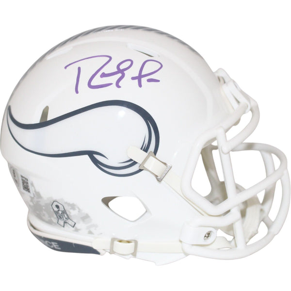 Randy Moss Autographed Minnesota Vikings 24 STS Mini Helmet Beckett 48892