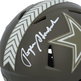 Signed Roger Staubach Cowboys Mini Helmet