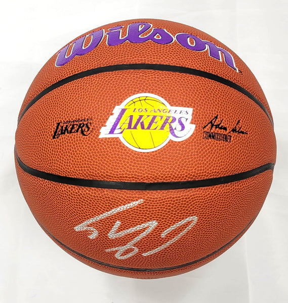 Shaquille O'Neal Signed Lakers Wilson Replica Logo Basketball Beckett