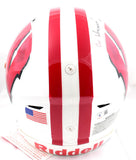 Derek TJ JJ Watt Autographed Wisconsin F/S Speed Flex Helmet-Beckett W Hologram