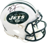 WAYNE CHREBET AUTOGRAPHED JETS WHITE 98-18 THROWBACK MINI HELMET BECKETT 223738