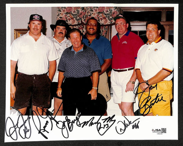 Redskins Hogs - Jacoby Grimm + 4 Autographed/Signed 8x10 Photo JSA BA210397