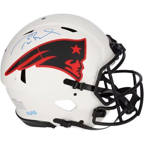 Tom Brady Autographed Authentic Patriots Lunar Eclipse Helmet Fanatics LE 25