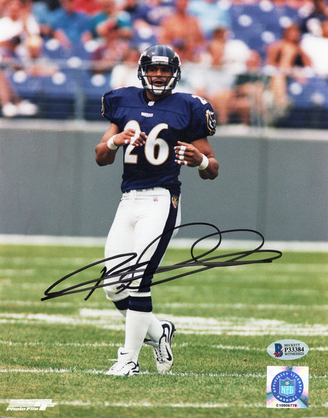 Rod Woodson Autographed Baltimore Ravens 8x10 Photo Beckett Wittnessed #4