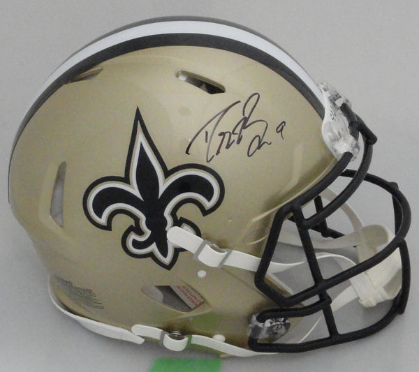 Saints DREW BREES Signed Riddell Full Size Authentic Speed Helmet AUTO - Beckett