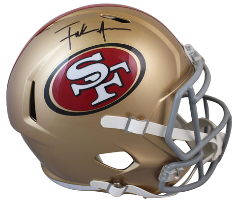 49ers Frank Gore Authentic Signed Full Size Speed Rep Helmet BAS Witnessed