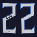 Derrick Henry Tennessee Titans Framed Autographed Navy Nike Elite Jersey