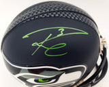 RUSSELL WILSON AUTOGRAPHED SEATTLE SEAHAWKS MINI HELMET IN GREEN RW HOLO 71470