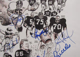 1986 NY Giants Signed by 11 Litho 19x25 Parcells Taylor Carson+++ PSA/DNA 209353