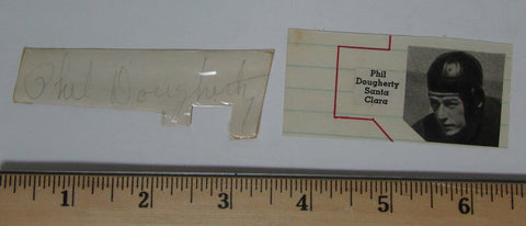 Phil Dougherty d.2000 Santa Clara/Chicago Cards Signed Cut PSA/DNA 145800