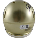 Deion Sanders Autographed Colorado Buffaloes Gold Mini Helmet Beckett 49655
