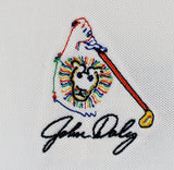 John Daly Authentic Signed Match Worn White Loudmouth Polo Shirt BAS #BK84744
