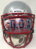 TOM BRADY Autographed Patriots Custom Visor Authentic Speed Helmet FANATICS