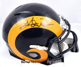 Kurt Warner Signed Rams 81-99 Speed Mini Helmet - Beckett W Hologram *Black