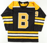John Bucyk Signed Boston Bruins Throwback Jersey Inscribed "HOF 1981" (Beckett))