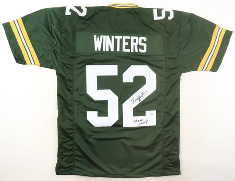 Frank Winters Signed Green Bay Packers Jersey Inscribed "SB XXXI Champs" (JSA)
