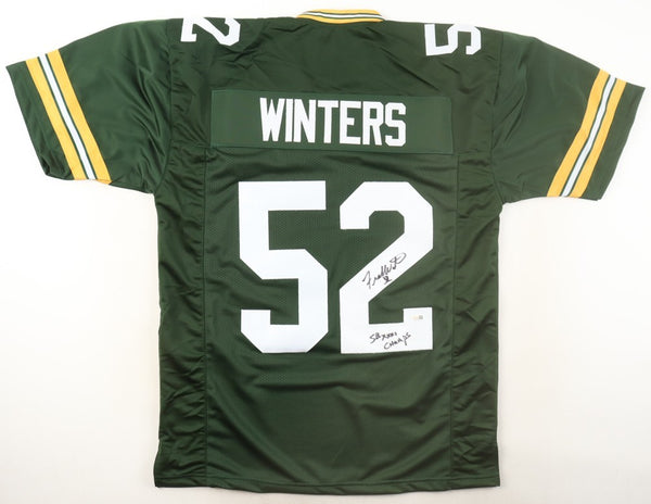 Frank Winters Signed Green Bay Packers Jersey Inscribed "SB XXXI Champs" (JSA)