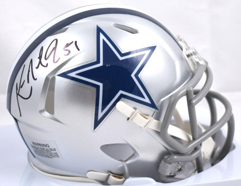 Ken Norton Jr. Autographed Dallas Cowboys Speed Mini Helmet - Prova *Black