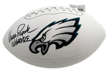 Vince Papale Signed/inscribed Eagles Logo White Football Beckett 199606