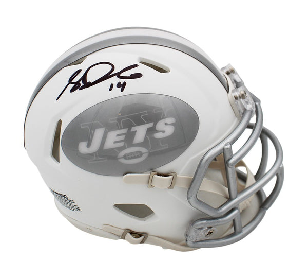 Sam Darnold Signed New York Jets Speed Ice NFL Mini Helmet
