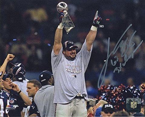 Joe Andruzzi New England Patriots Signed Super Bowl 8x10 3x Champ Inscription