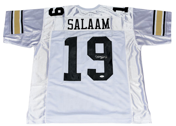 RASHAAN SALAAM SIGNED COLORADO BUFFALOES #19 WHITE JERSEY JSA W/ HEISMAN 94