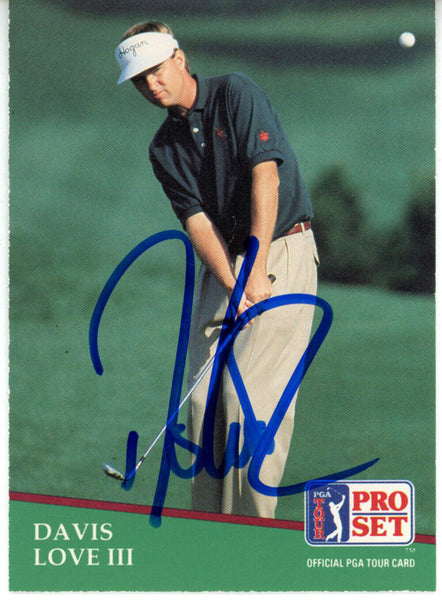 Davis Love III Autographed 1991 Pro Set #105 Trading Card Beckett 44871