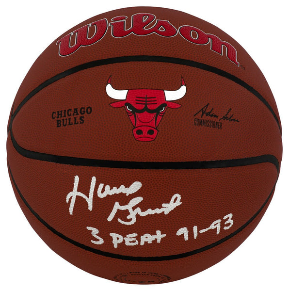 Horace Grant Signed Wilson Chicago Bulls Logo NBA Basketball w/3-Peat - (SS COA)