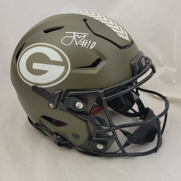 JORDAN LOVE SIGNED GREEN BAY PACKERS F/S STS SPEEDFLEX AUTHENTIC HELMET BAS