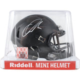 Quinshon Judkins Autographed Ohio State Buckeyes Black Mini Helmet Beckett 49614