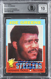 Steelers Joe Greene "HOF 87" Signed 1971 Topps #245 RC Auto 10! BAS Slabbed 3