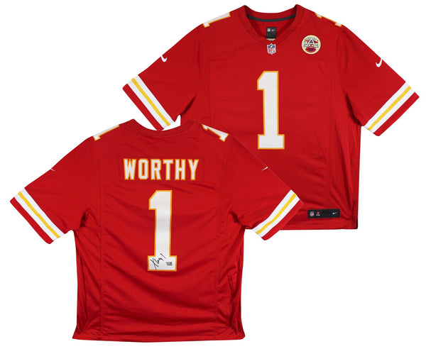Chiefs Xavier Worthy Signed Red Nike Limited Jersey Fanatics #XP14148338