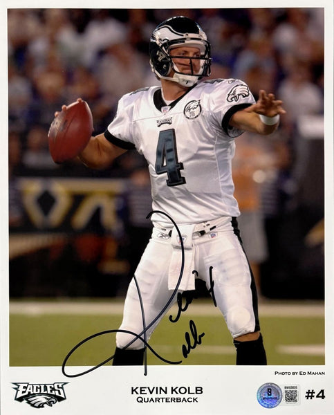 Kevin Kolb Signed 8x10 Philadelphia Eagles Photo BAS