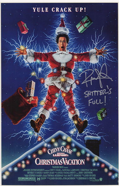 Randy Quaid Signed Christmas Vacation 11x17 Movie Poster w/Shitters Full -SS COA