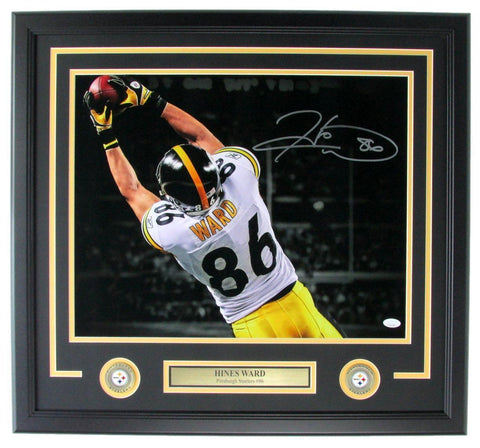 Hines Ward Pittsburgh Steelers Signed/Auto 16x20 Photo Framed JSA 162454