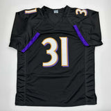Autographed/Signed Jamal Lewis Baltimore Black Football Jersey JSA COA