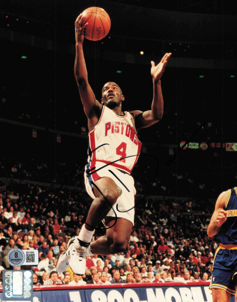 Joe Dumars Autographed Signed 8x10 Photo Detroit Pistons Beckett BAS QR #BS12904