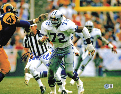 Ed "Too Tall" Jones Autographed 11x14 Photo Dallas Cowboys Beckett QR #BS30525