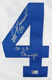 Jay Novacek "3x SB Champ" Authentic Signed White Pro Style Jersey BAS Witnessed