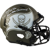 Mike Alstott Signed Tampa Bay Buccaneers F/S Helmet 22 STS Cannons Beckett 54606