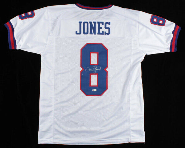 Daniel Jones Signed New York Giants Jersey (Beckett COA) 2019 #1 Draft Pick Q.B.