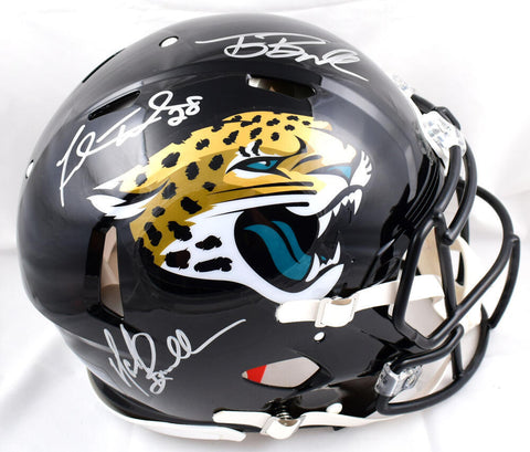 Boselli, Brunell, Taylor Signed Jaguars F/S Speed Authentic Helmet-BeckettW Holo