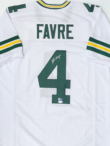 Packers Hall of Famer BRETT FAVRE Signed Custom Replica White Jersey AUTO - JSA