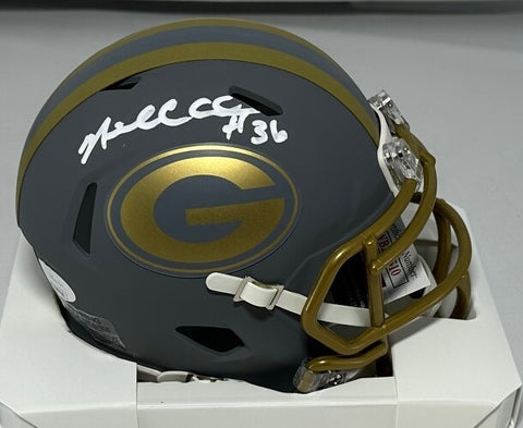 Packers SB Champ NICK COLLINS Signed Riddell SLATE Speed Mini Helmet AUTO - JSA