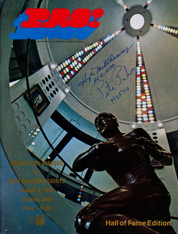 Pete Pihos & Hugh Mcelhenny Signed 1970 Pro Magazine HOF Beckett 38061