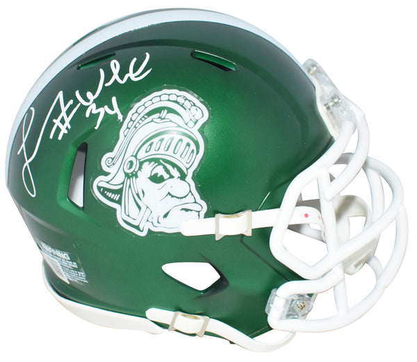 LORENZO WHITE AUTOGRAPHED MICHIGAN STATE SPARTANS SPEED MINI HELMET BECKETT