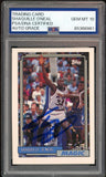 Shaquille O'Neal PSA 10 AUTO Rookie 1992 Topps #362 RC On Card GEM MINT AUTO
